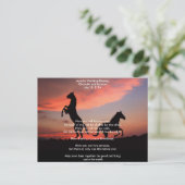 Apache Wedding Blessing silhouet Briefkaart (Staand voorkant)