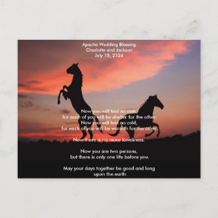 Apache Wedding Blessing silhouet Briefkaart