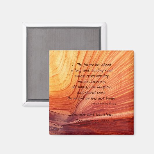 Apache Wedding Blessing Southwest Square Magnet (Voorkant / Achterkant)