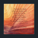 Apache Wedding Blessing Southwest Square Magnet<br><div class="desc">Deze zuidwestelijke magneet met prachtige Apache Wedding Blessing-tekst,  gebruikt een originele foto als achtergrond. Het werd in een canyon in Arizona ingenomen. Het kunstwerk van de natuur. De namen en Date-add maken het een supergunst voor een bruiloft of een verbintenisceremonie. Alle rechten voorbehouden © 2013 Alan & Marcia Socolik.</div>