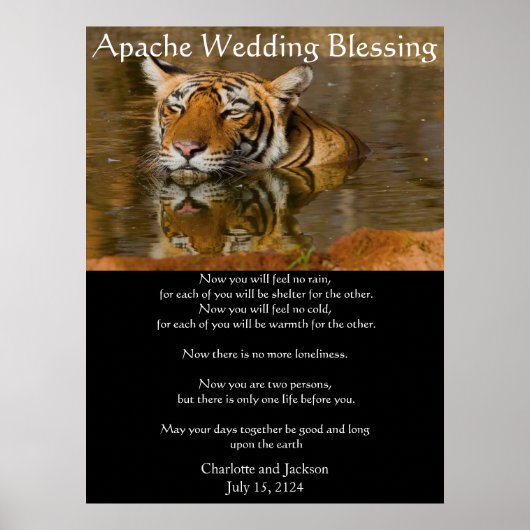 Apache Wedding Blessing Tiger Poster (Voorkant)