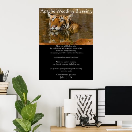 Apache Wedding Blessing Tiger Poster (Thuiskantoor)
