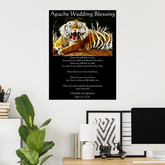 Apache Wedding Blessing Tiger Poster (Thuiskantoor)