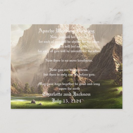 Apache Wedding Blessing Valley Briefkaart (Voorkant)