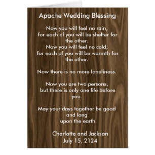 Apache Wedding Blessing White Wood Grain