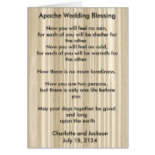 Apache Wedding Blessing White Wood Grain (Voorkant)