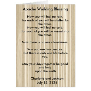 Apache Wedding Blessing White Wood Grain
