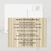 Apache Wedding Blessing White Wood Grain Briefkaart (Voorkant / Achterkant)