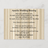 Apache Wedding Blessing White Wood Grain Briefkaart (Voorkant)
