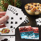 APACHEN EN GERONIMO RIJDEN IN EEN AUTOBESTUURDERS SPEELKAARTEN (Insitu)