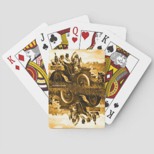 APACHEN EN GERONIMO RIJDEN IN EEN AUTOTJE POKERKAARTEN