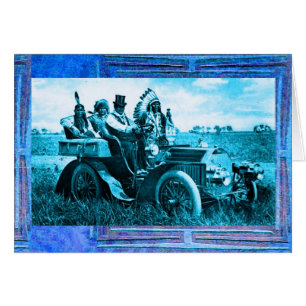 APACHES EN GERONIMO RIJDEN IN EEN AUTOTJE