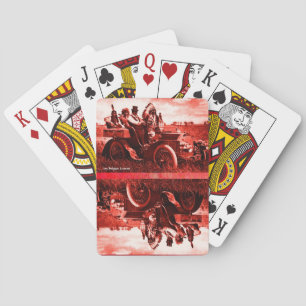 APACHES EN GERONIMO RIJDEN IN EEN AUTOTJE POKERKAARTEN