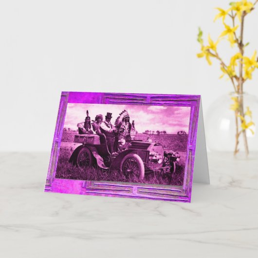 APACHT- EN GERONIMO-RIJBEWEGINGSMOTOR Vaderdag Kaart (Gele Bloem)