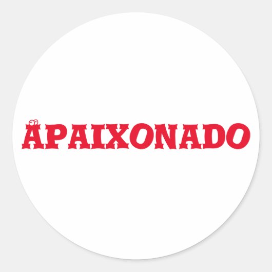 Apaixonado Ronde Sticker (Voorkant)