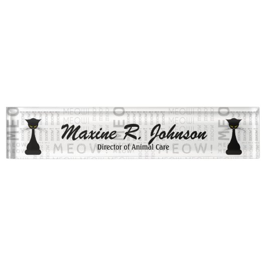 APAL: Aangepast zwart kat Naambordje (Voorkant)