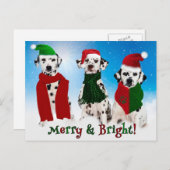 APAL - de Dalmatische Honden van Kerstmis Feestdagenkaart (Voorkant / Achterkant)