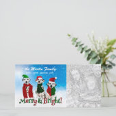APAL - de Dalmatische Honden van Kerstmis in de Feestdagenkaart (Staand voorkant)