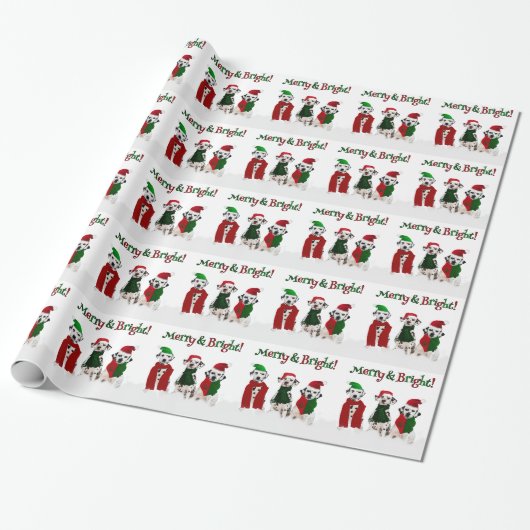 APAL - Kerstdalmatische honden Cadeaupapier (Uitgerold)
