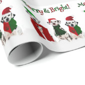 APAL - Kerstdalmatische honden Cadeaupapier (Rol Hoek)
