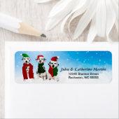 APAL - Kerstdalmatische honden in de sneeuw Etiket (Insitu)