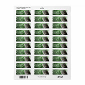 APAL - Silver Tabby Cat met seizoensgebonden groen Etiket (Full Sheet)