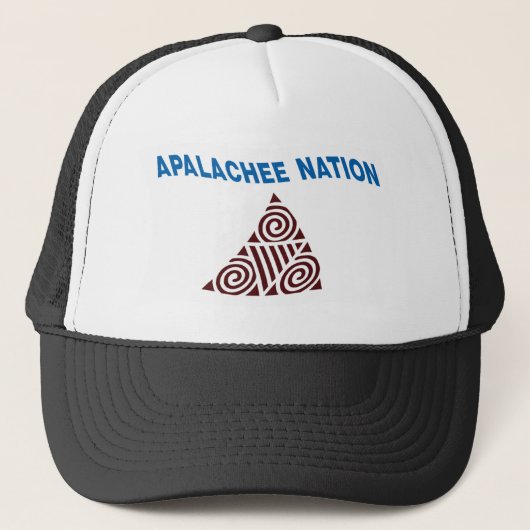 Apalachee Natie Vlag Hoed Trucker Pet (Voorkant)