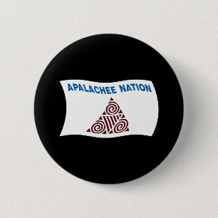 Apalachee Natie Vlag Knop Ronde Button 5,7 Cm