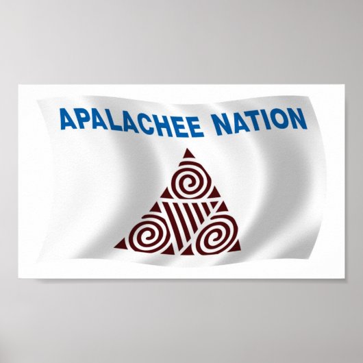 Apalachee Natie Vlag Poster Print (Voorkant)