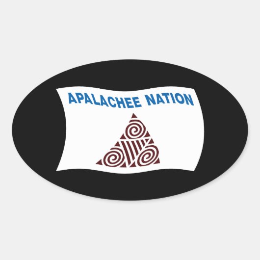 Apalachee Natie Vlag Sticker (Voorkant)