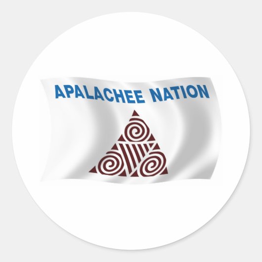 Apalachee Natie Vlag Sticker (Voorkant)
