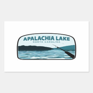 Apalachia Lake North Carolina Gevist Rod Rechthoekige Sticker