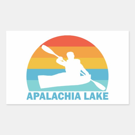 Apalachia Lake North Carolina Kayak Rechthoekige Sticker (Voorkant)