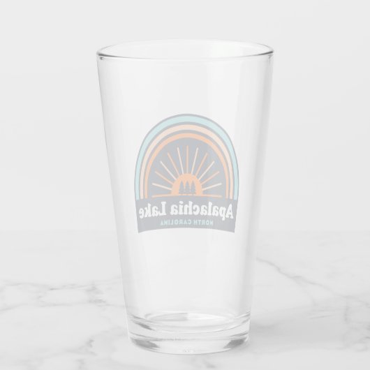 Apalachia Lake North Carolina Rainbow Glas (Achterkant)