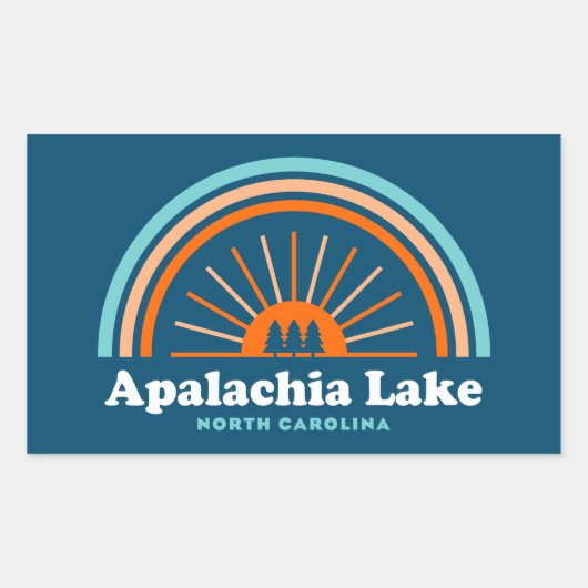 Apalachia Lake North Carolina Rainbow Rechthoekige Sticker (Voorkant)