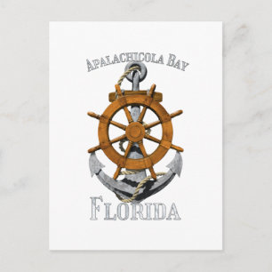 Apalachicola Bay Florida Vacation Nautical Anchor Briefkaart