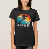 Apalachicola Beach Florida Beach Palm Tree Souveni T-shirt (Voorkant)