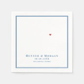 Apalachicola FL Kaart Elegant Navy Blue Bruiloft Servet (Voorkant)