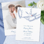 Apalachicola Florida Elegant Navy bruiloft Save The Date