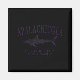 Apalachicola florida haai vintage pruim kunst magneet