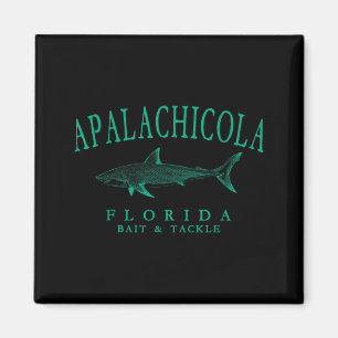 Apalachicola florida haai vintage teal kunst magneet