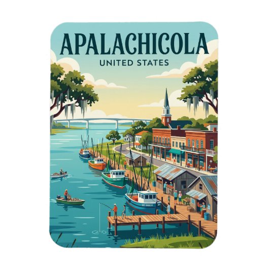 Apalachicola Florida Magneet (Verticaal)