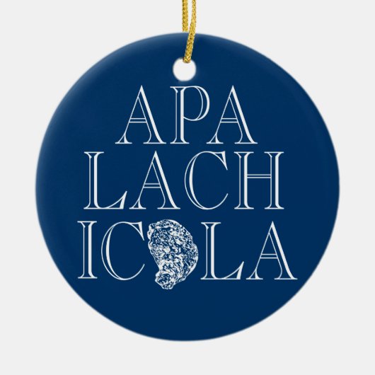 Apalachicola Florida Oyster Design Keramisch Ornament (Voorkant)