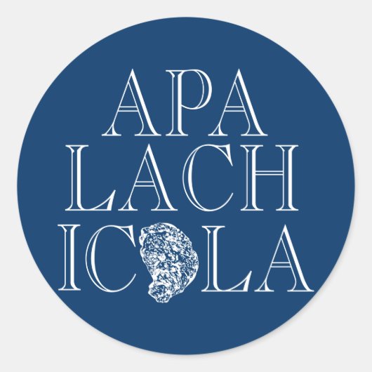 Apalachicola Florida Oyster Ontwerp Ronde Sticker (Voorkant)