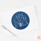 Apalachicola Florida Oyster Ontwerp Ronde Sticker (Envelop)