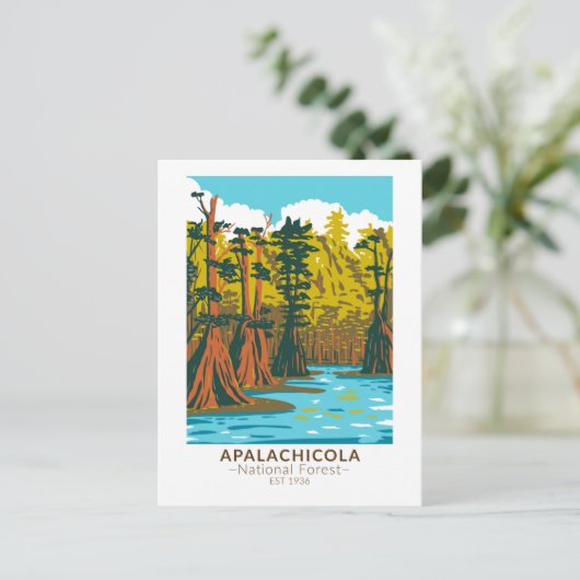 Apalachicola National Forest Baldcypress Tree Briefkaart (Staand voorkant)