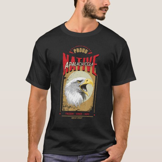 Apalachicola Native American Eagle Spirit T-shirt (Voorkant)
