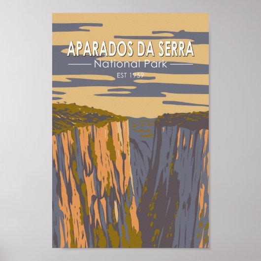 Aparados da Serra Nationaal Park Brazilië Reiskuns Poster (Voorkant)