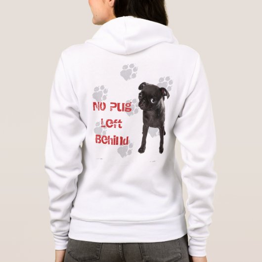 APARN No Pug left Behind Women's Hoodie (Achterkant)