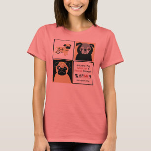 APARN Rescue Pugs Dames Melange Ringer T-shirt